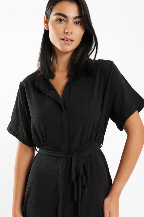 Short Sleeves Midi Dress - Clue Wear