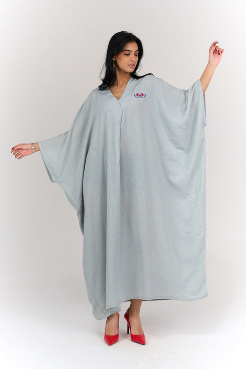 Deep V-Neck Abaya