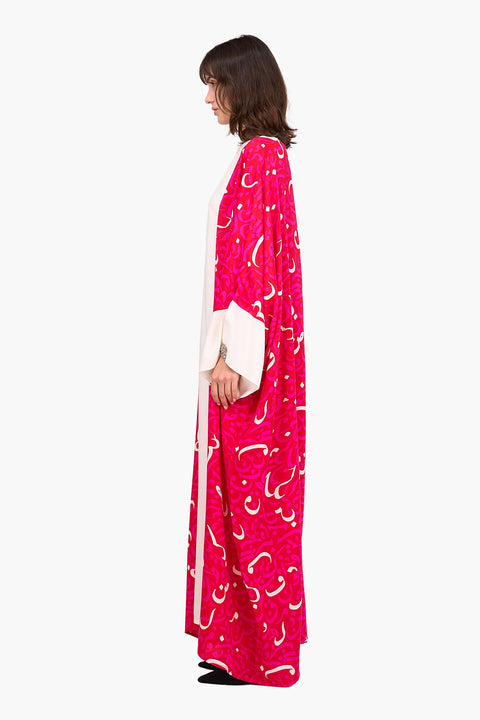 Printed Arabic Letters Abaya