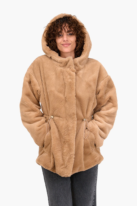 Wool Blend Hooded Jacket
