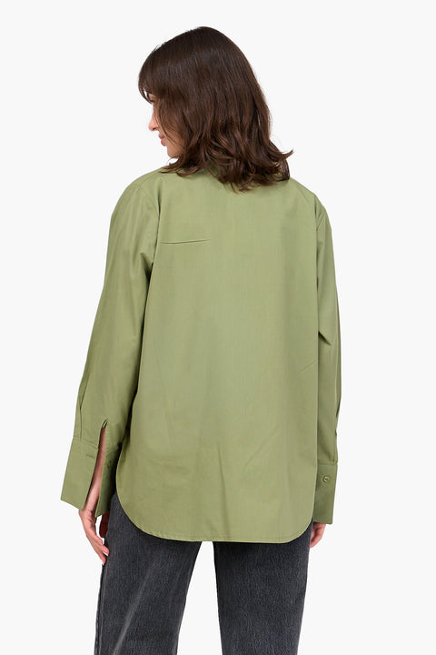 Poplin Hidden Placket Shirt