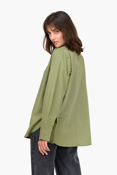 Poplin Hidden Placket Shirt