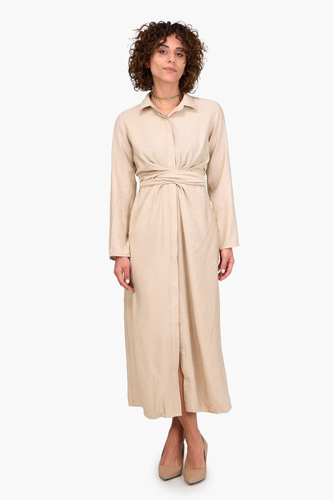 Shirt Dress with Tie Belt