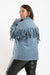 Suede Shirt with Fringes
