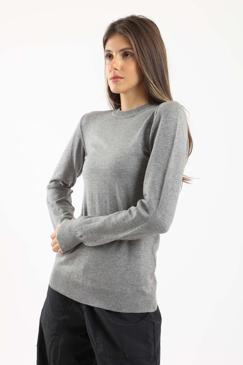Knitted Crew Neck Pullover