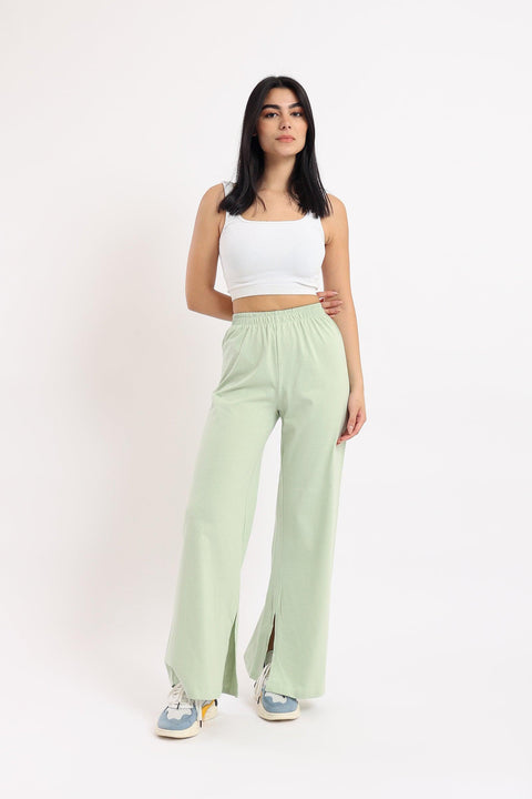 Cotton Pants with Slits - Clue Wear