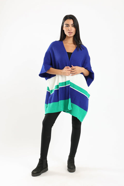 Ribbed Cape Sleeves Poncho - Clue Wear